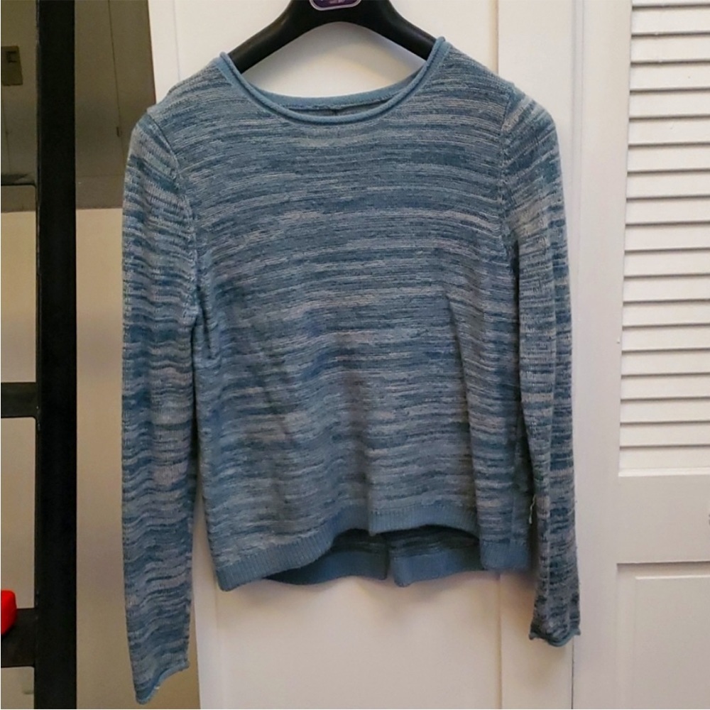 ⛱️Carve Designs - Blue Marled Merino Wool Blend Sweater - S